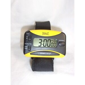 Everlast Interval Training Timer Black Yellow Boxing MMA Fitness Round Stopwatch